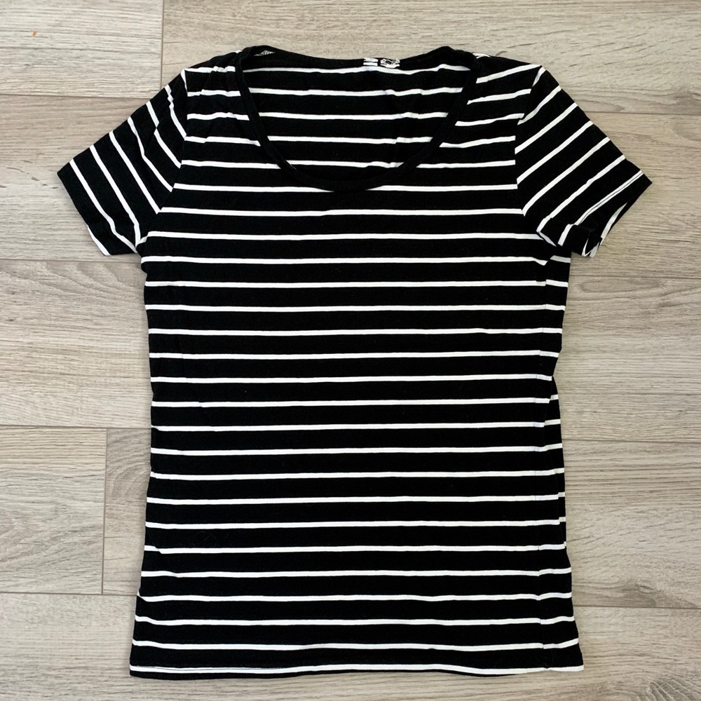 Black and White Striped T-Shirt